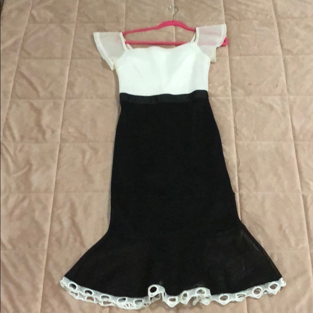 Black and White Cocktail Dress